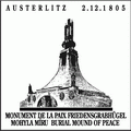 Ochrann� zn�mka kombinovan� - AUSTERLITZ 2.12.1805 MONUMENT DE LA PAIX FRIEDENSGRABH�GEL MOHYLA M�RU PEACE MONUMENT